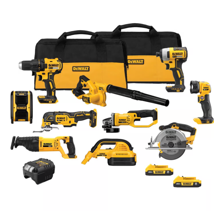 DeWalt 20V MAX Cordless Brushed 10 Tool Combo Kit