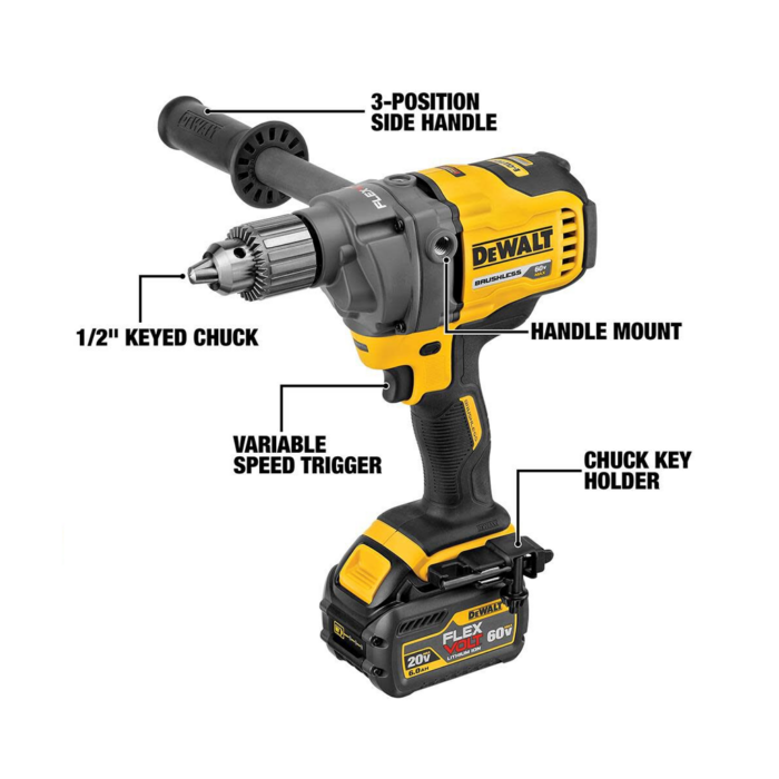 DeWalt 60V MAX Mixer/Drill with E-Clutch System Kit - Image 2