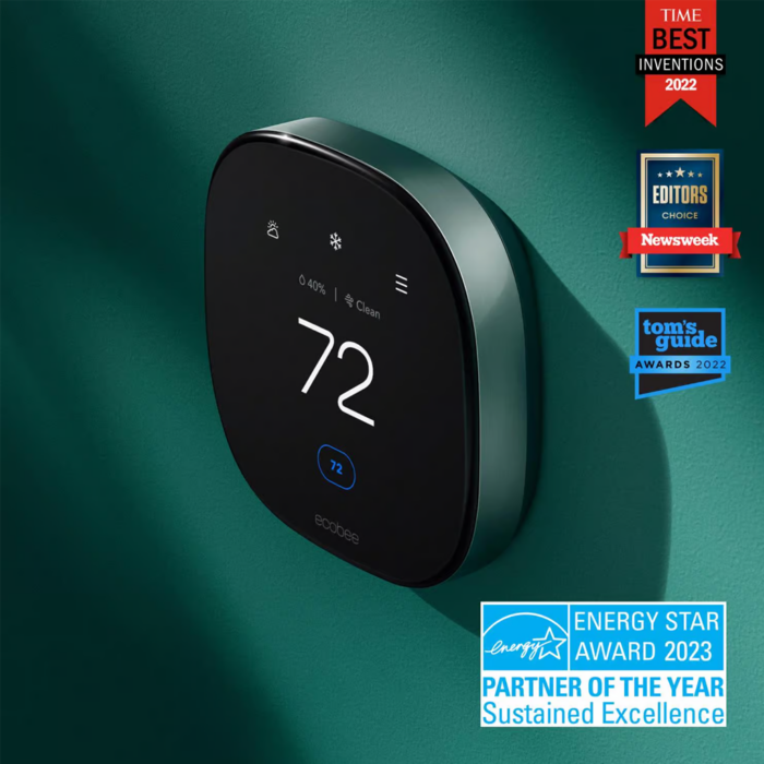 Ecobee Premium Built In WiFi Heating and Cooling Thermostat - Image 2